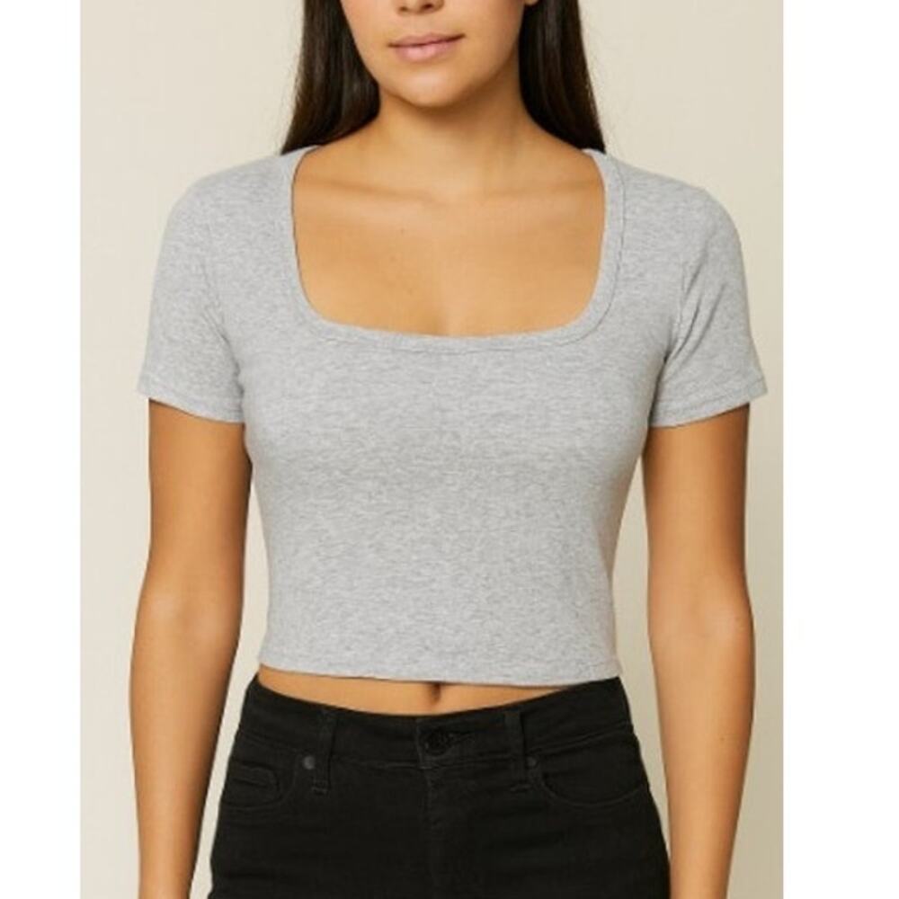Women's Grey Crop Top